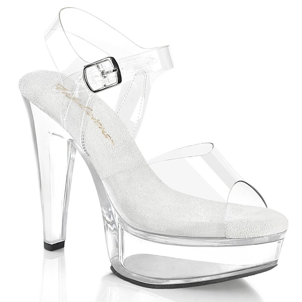 Fabulicious Martini 508 Clear Platform Heels